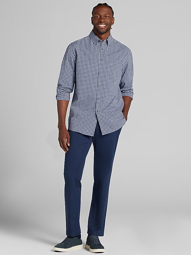 Joseph Abboud Classic Fit Check Button Up Shirt