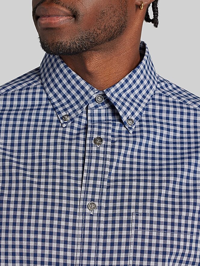 Joseph Abboud Classic Fit Check Button Up Shirt