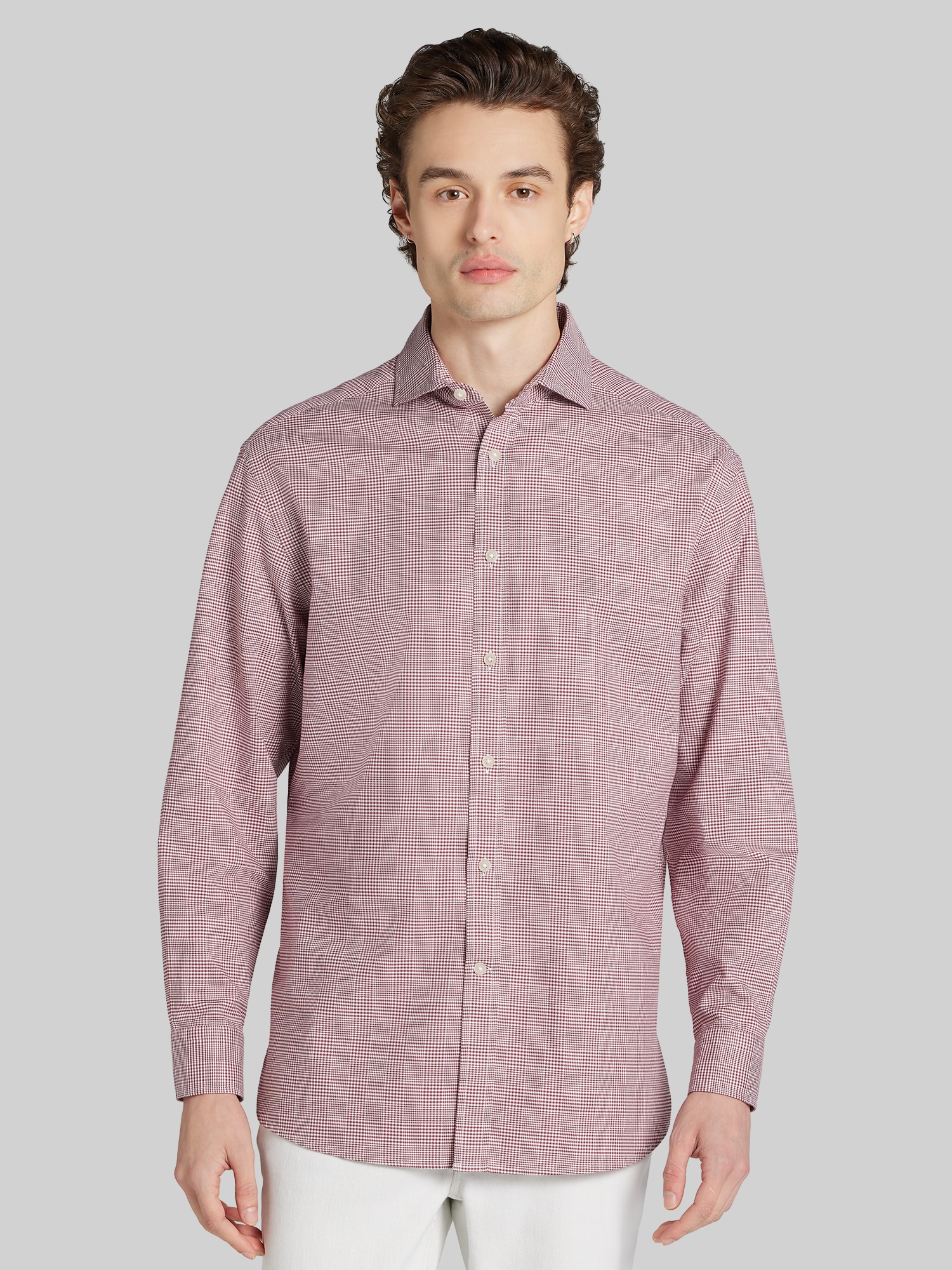Classic Fit Plaid Button Up Shirt