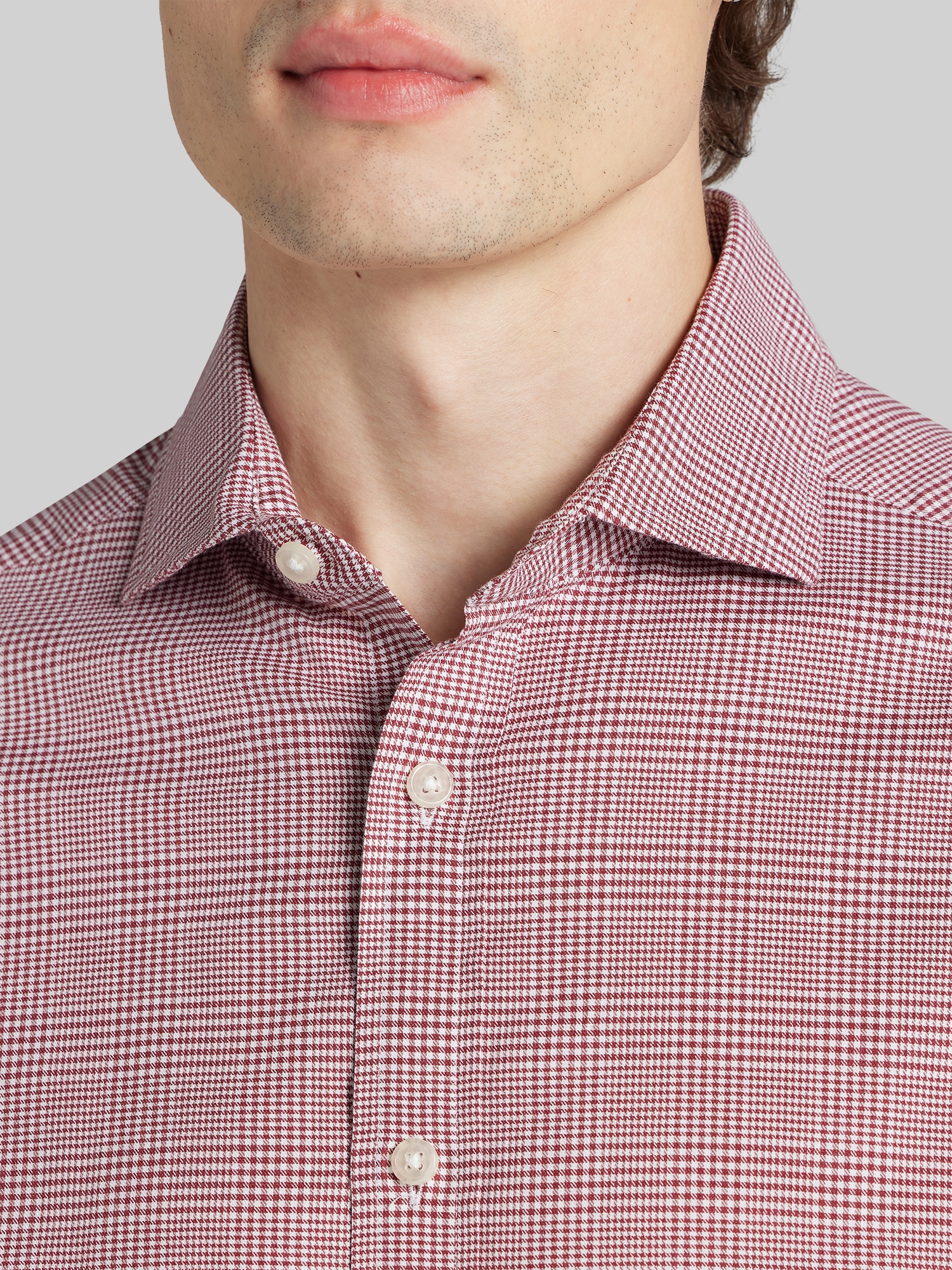 Classic Fit Plaid Button Up Shirt