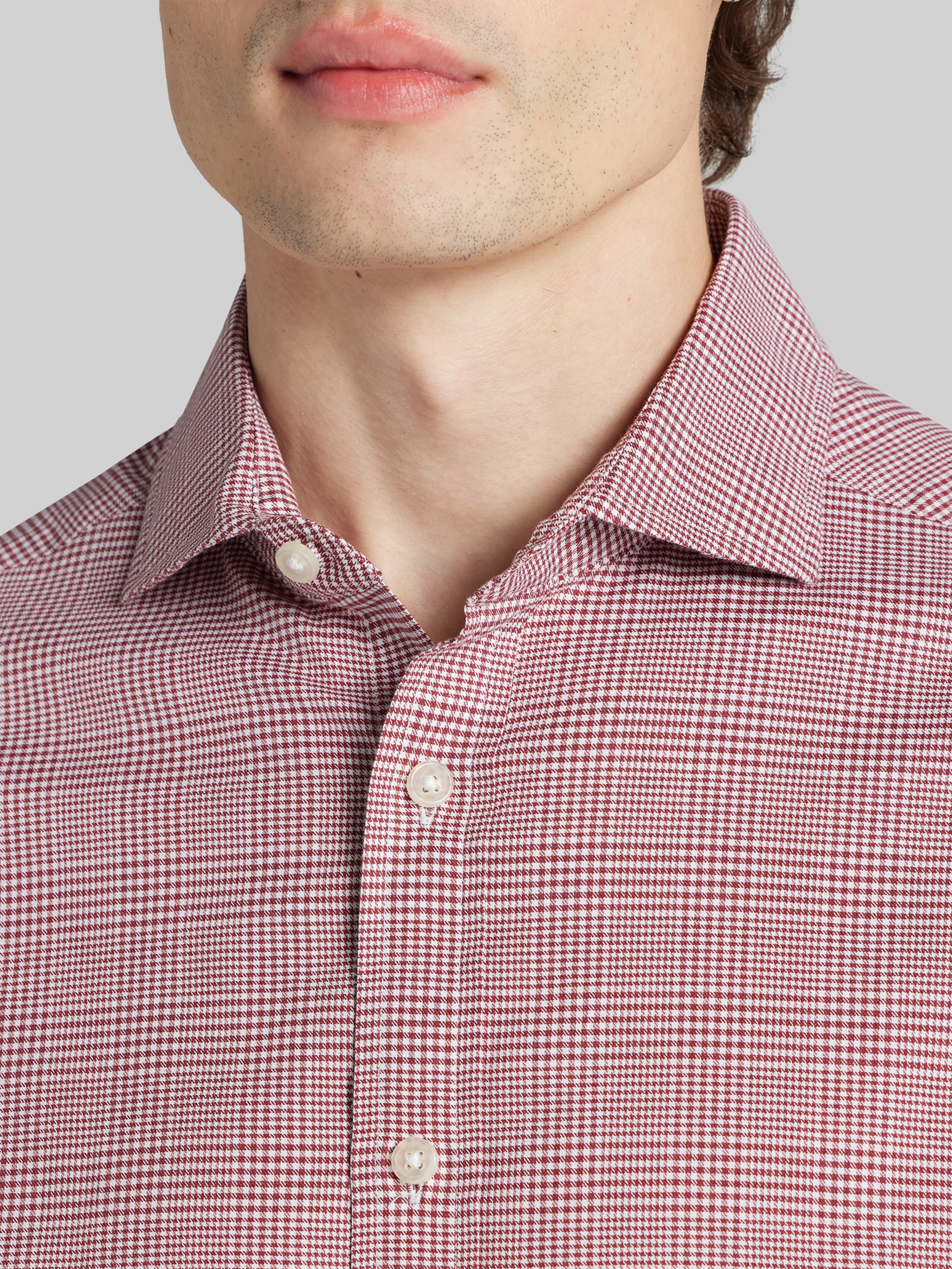 Classic Fit Plaid Button Up Shirt