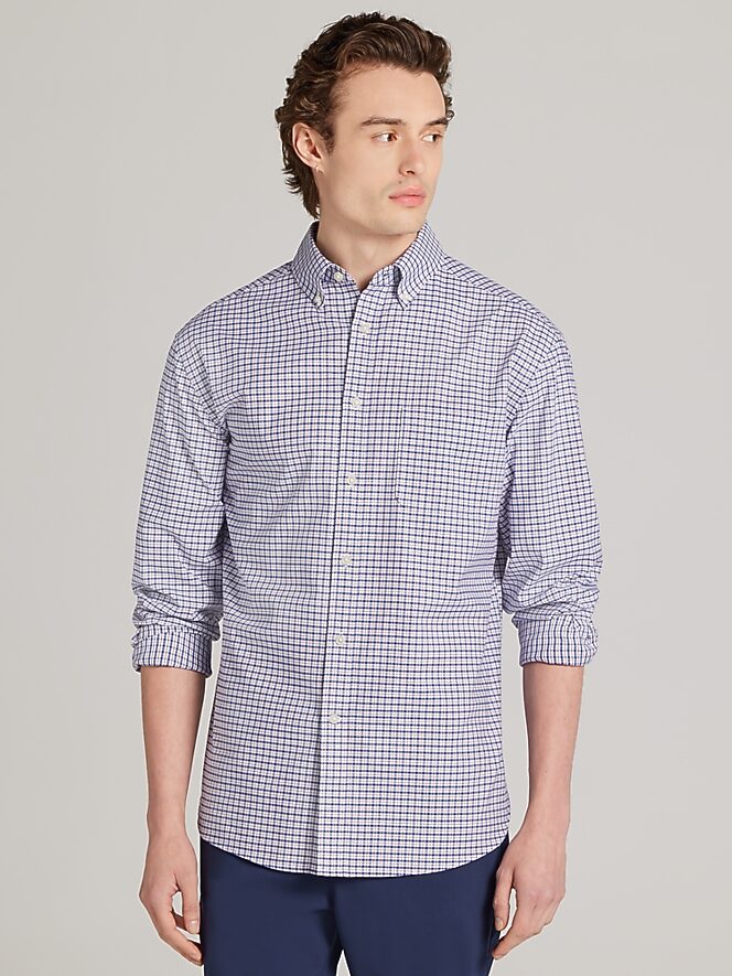 Joseph Abboud Classic Fit Grid Pattern Button Up Shirt