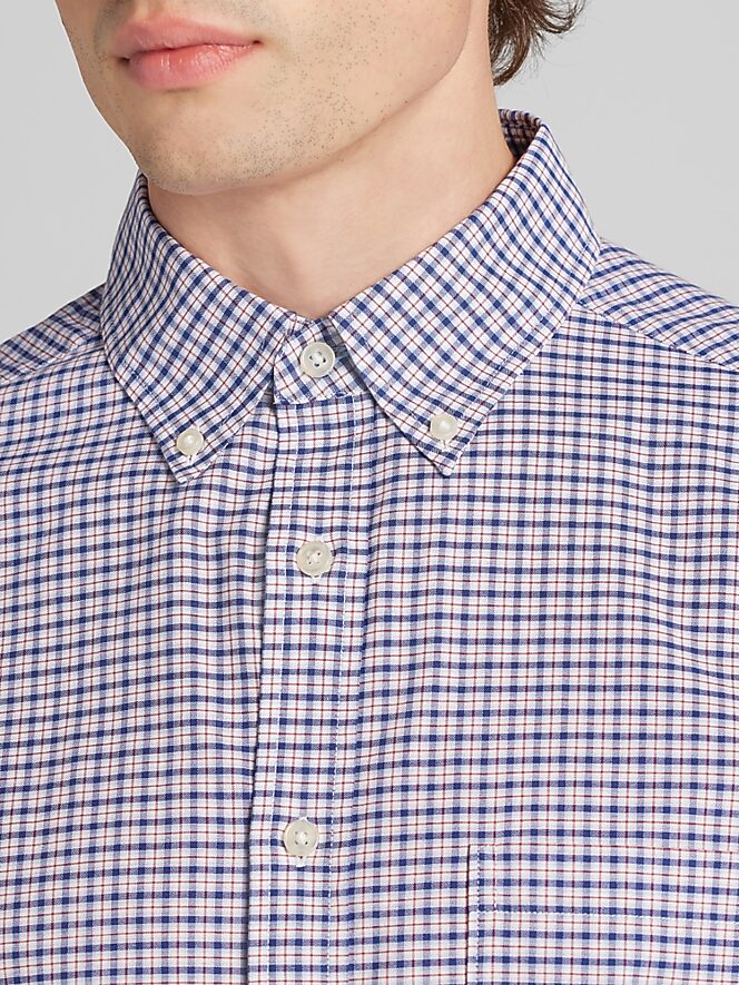 Joseph Abboud Classic Fit Grid Pattern Button Up Shirt
