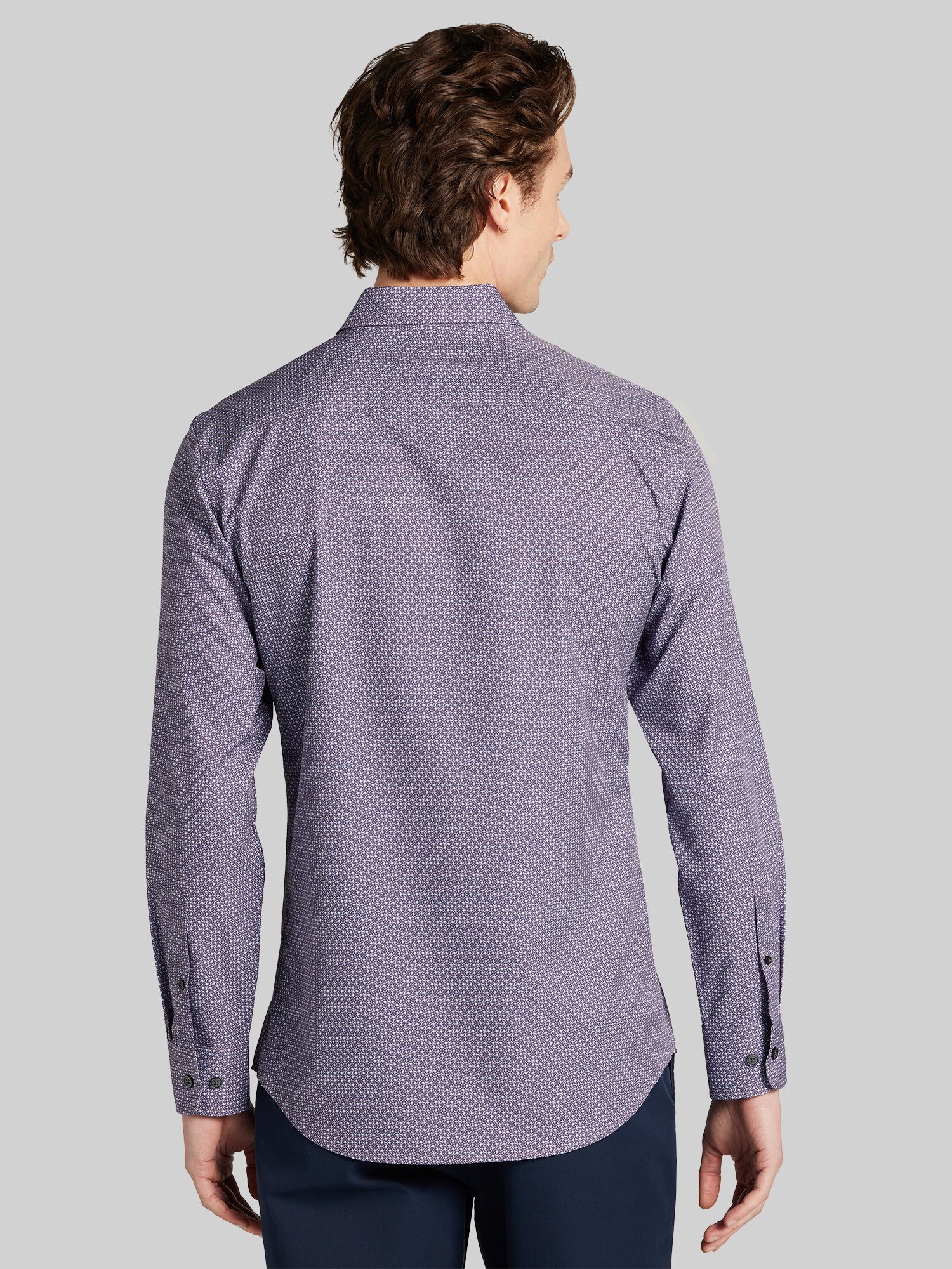 Slim Fit 4-Way Stretch Button Up Shirt