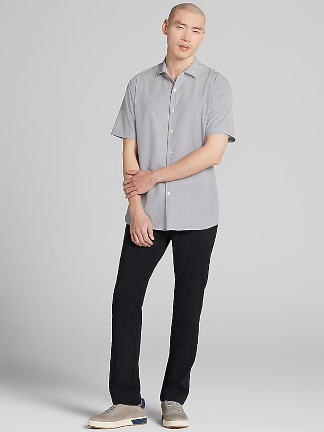 Awearness Kenneth Cole Modern Fit Short Sleeve Button Up Shirt