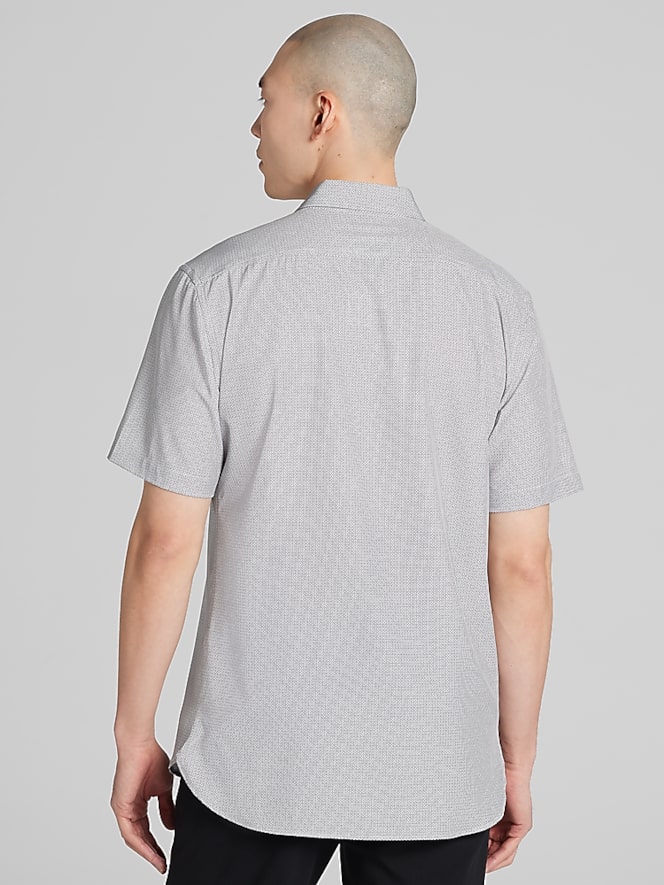 Awearness Kenneth Cole Modern Fit Short Sleeve Button Up Shirt