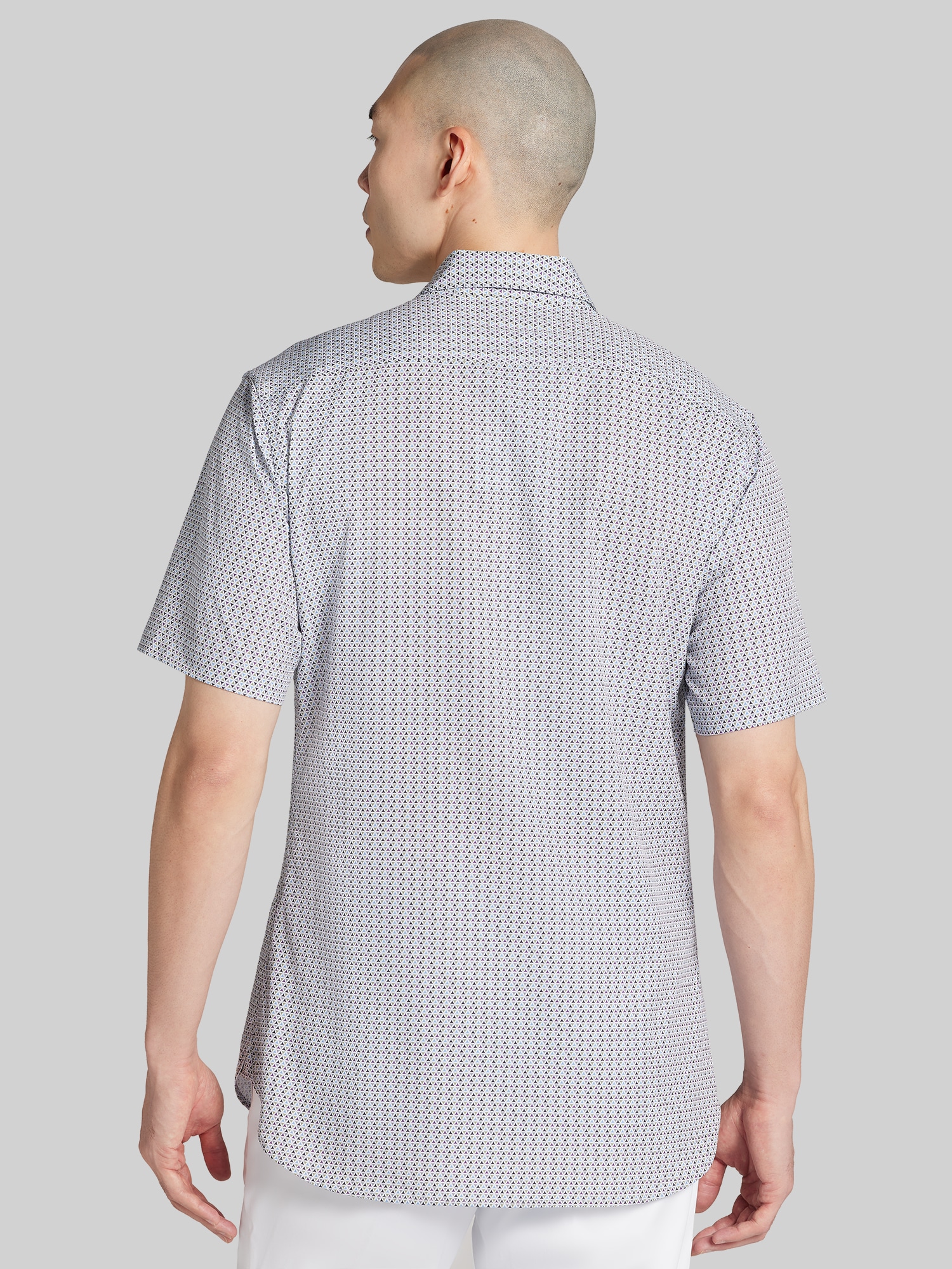 Modern Fit 4-Way Stretch Short Sleeve Button Up Shirt