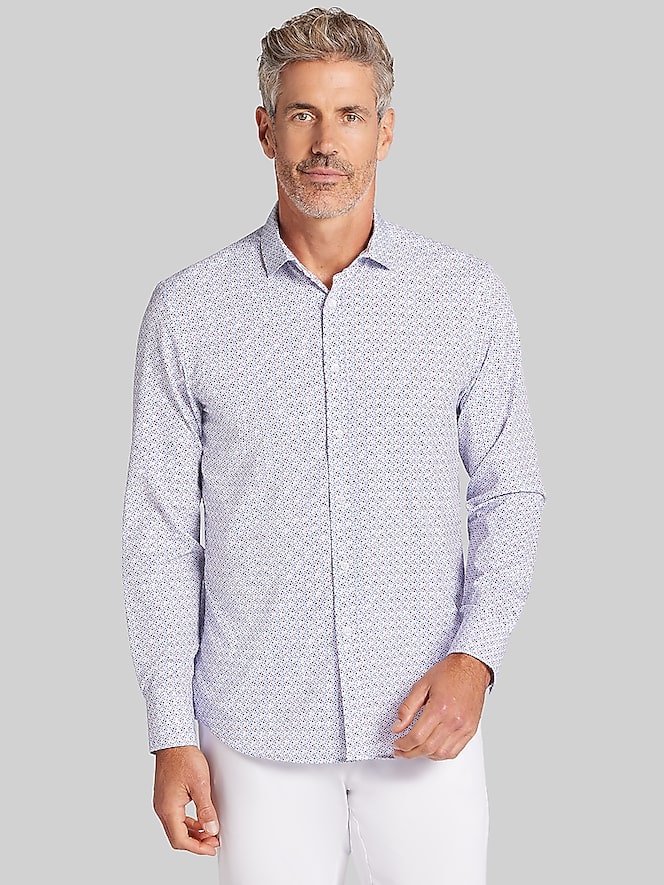 Awearness Kenneth Cole Modern Fit Triangle Geometric Button-Up Shirt