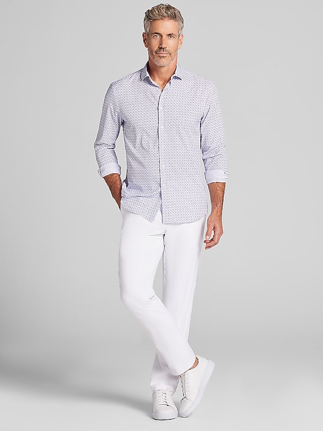 Awearness Kenneth Cole Modern Fit Triangle Geometric Button-Up Shirt