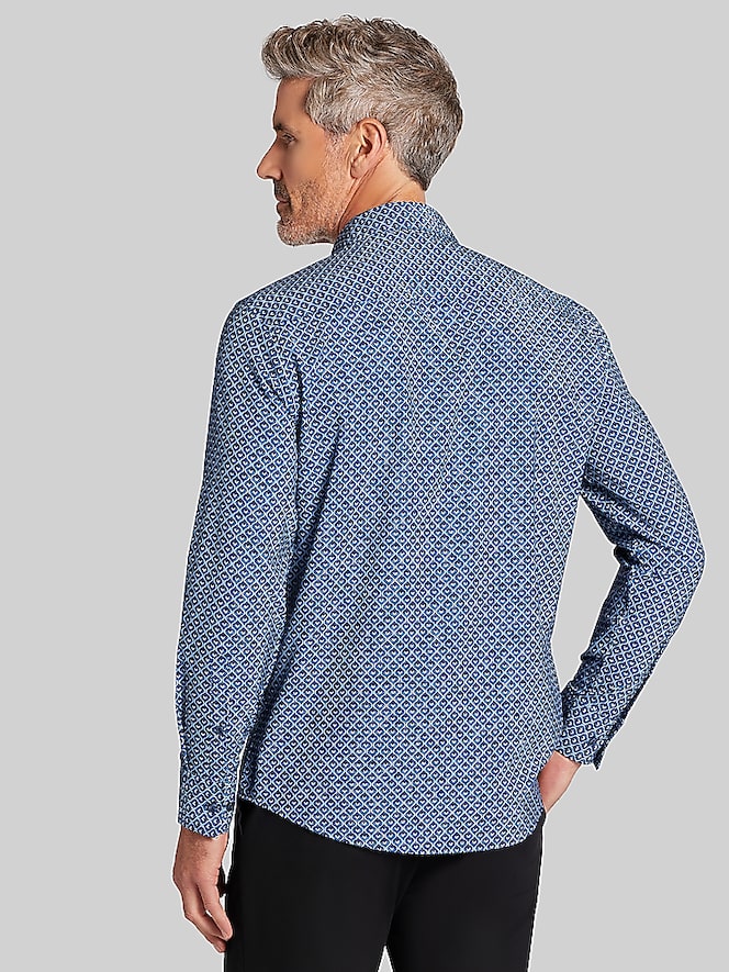 Awearness Kenneth Cole Modern Fit Geometric Button-Up Shirt