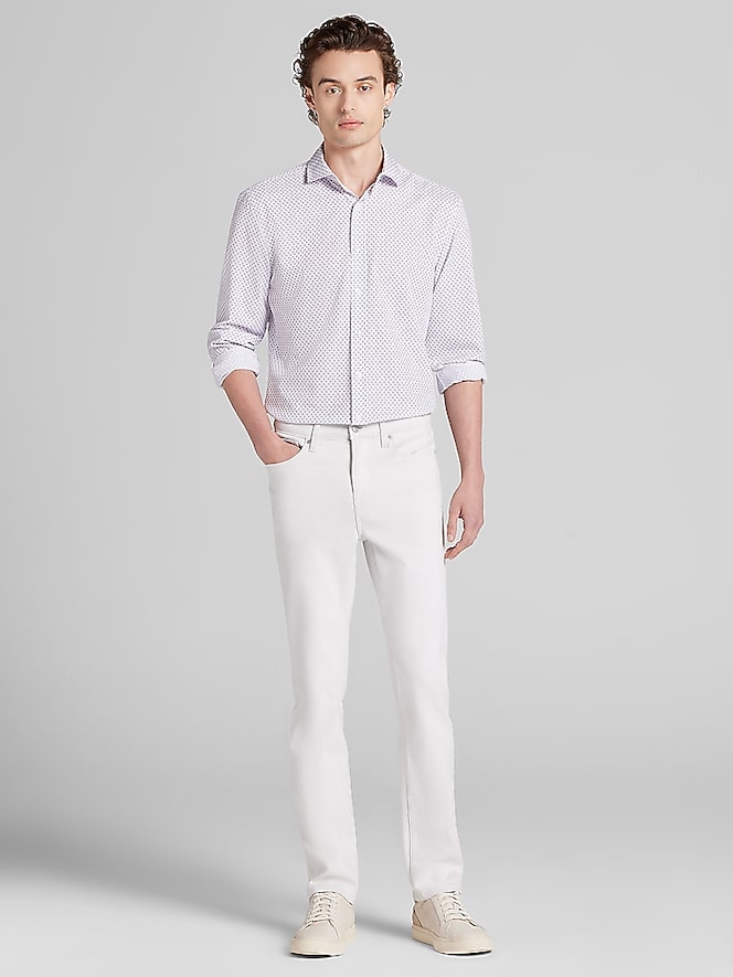 Awearness Kenneth Cole Slim Fit 4-Way Stretch Button Up Shirt