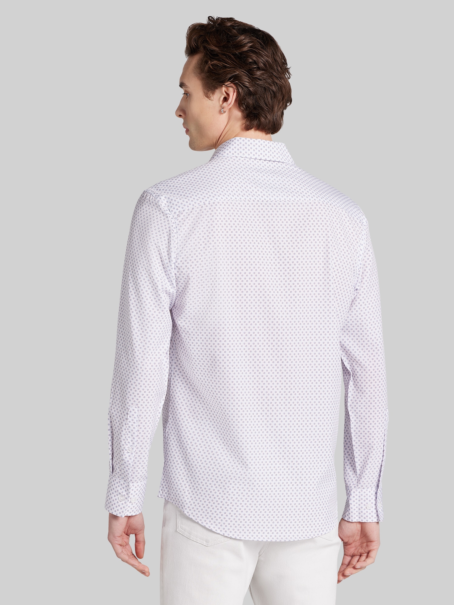 Slim Fit 4-Way Stretch Button Up Shirt