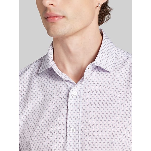 Awearness Kenneth Cole Big & Tall Men's Slim Fit 4-Way Stretch Button Up Shirt White - Size: 4X