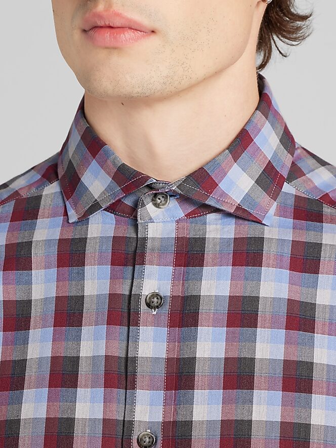 Joseph Abboud Classic Fit Check Button Up Shirt