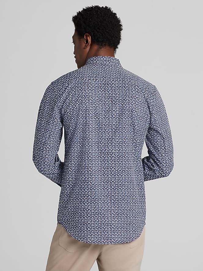 Awearness Kenneth Cole Modern Fit Geometric Print Button Up Shirt
