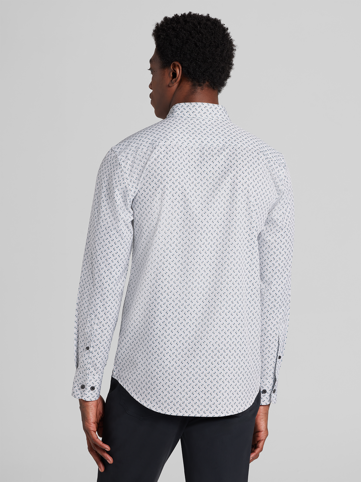 Modern Fit Geometric Print Woven Shirt