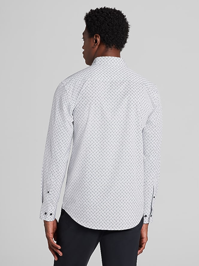 Awearness Kenneth Cole Modern Fit Geometric Print Woven Shirt
