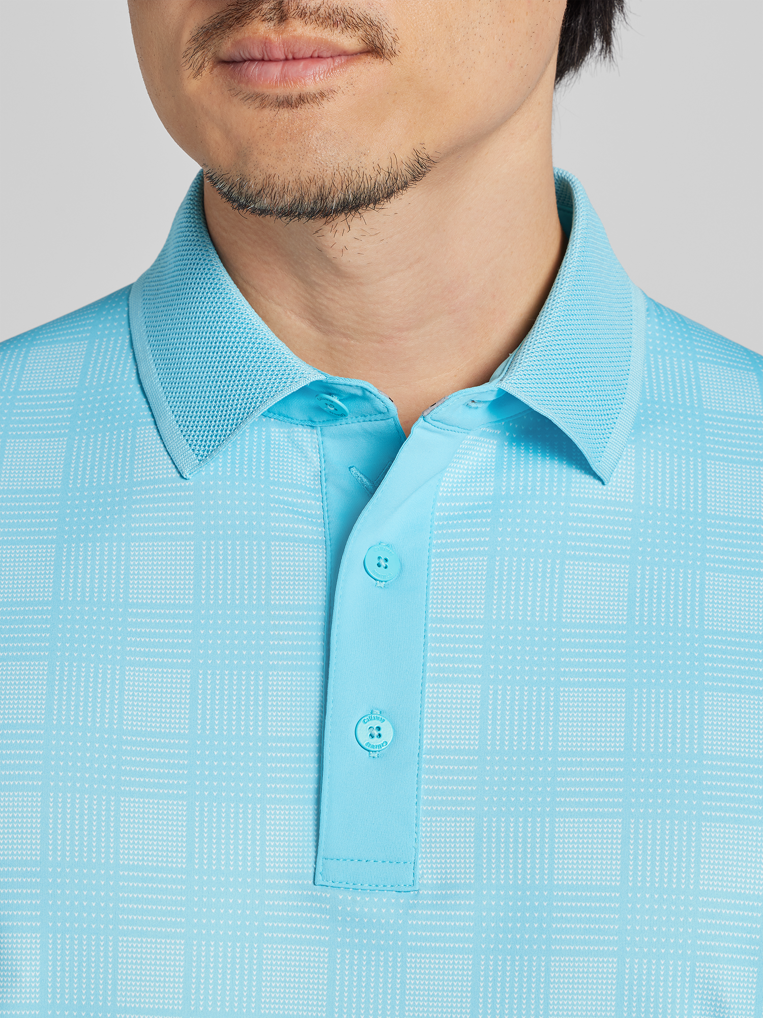 Regular Fit Chevron Plaid Golf Polo