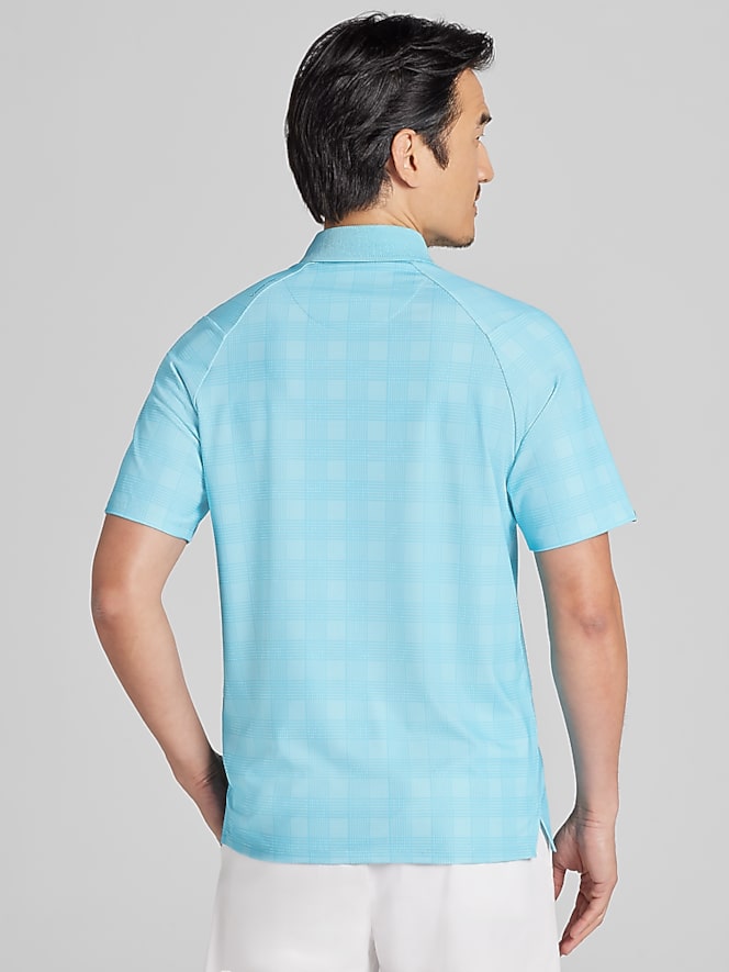 Callaway Regular Fit Chevron Plaid Golf Polo