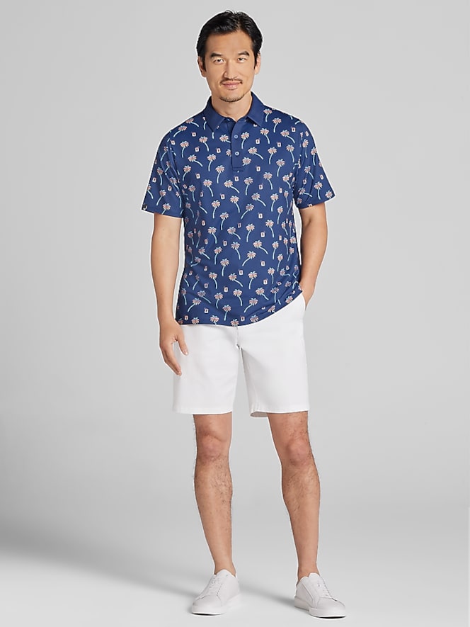 Callaway Regular Fit Tropical Drink Print Golf Polo