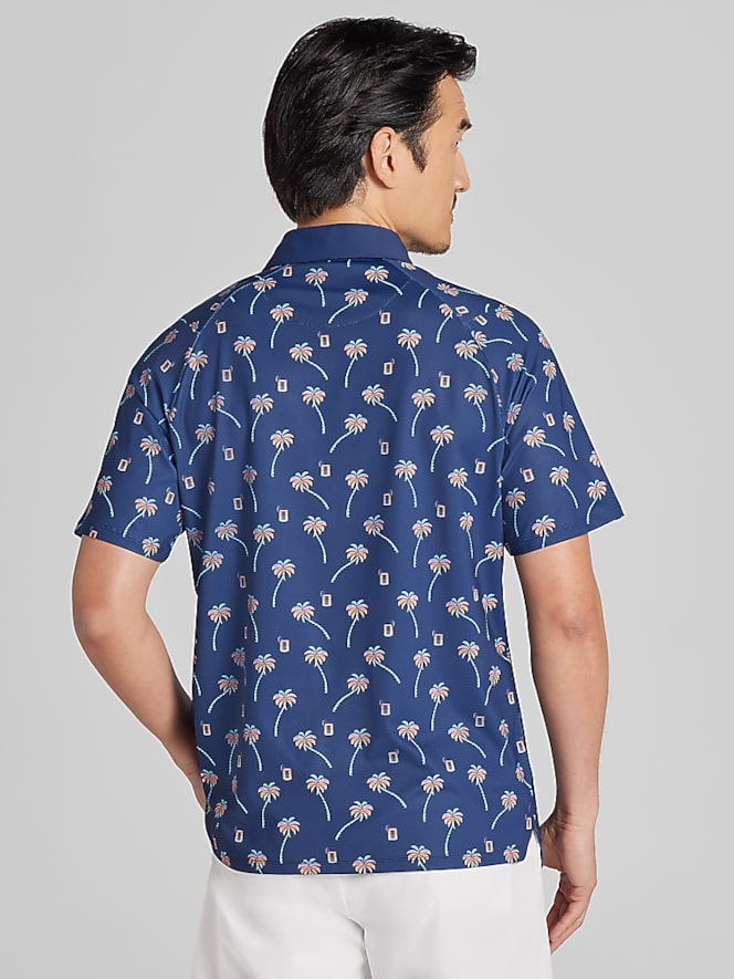 Callaway Regular Fit Tropical Drink Print Golf Polo