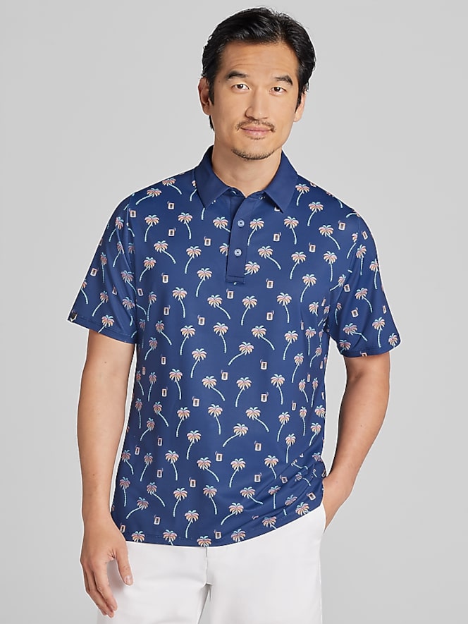 Callaway Regular Fit Tropical Drink Print Golf Polo