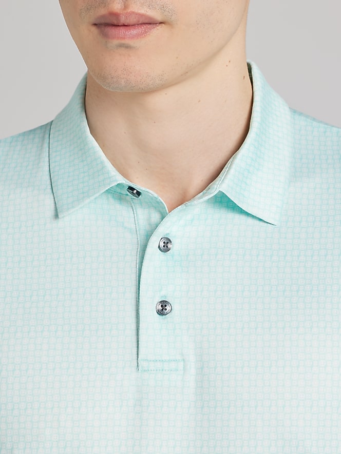 Jack Nicklaus Regular Fit Geometric Golf Polo