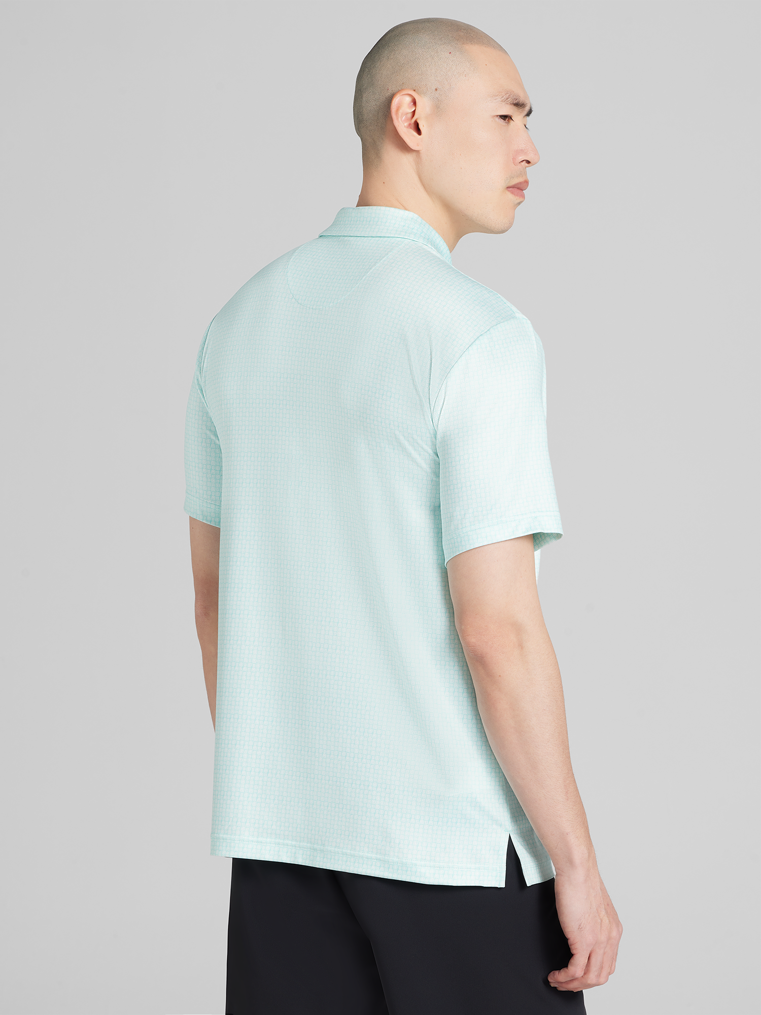Regular Fit Geometric Golf Polo