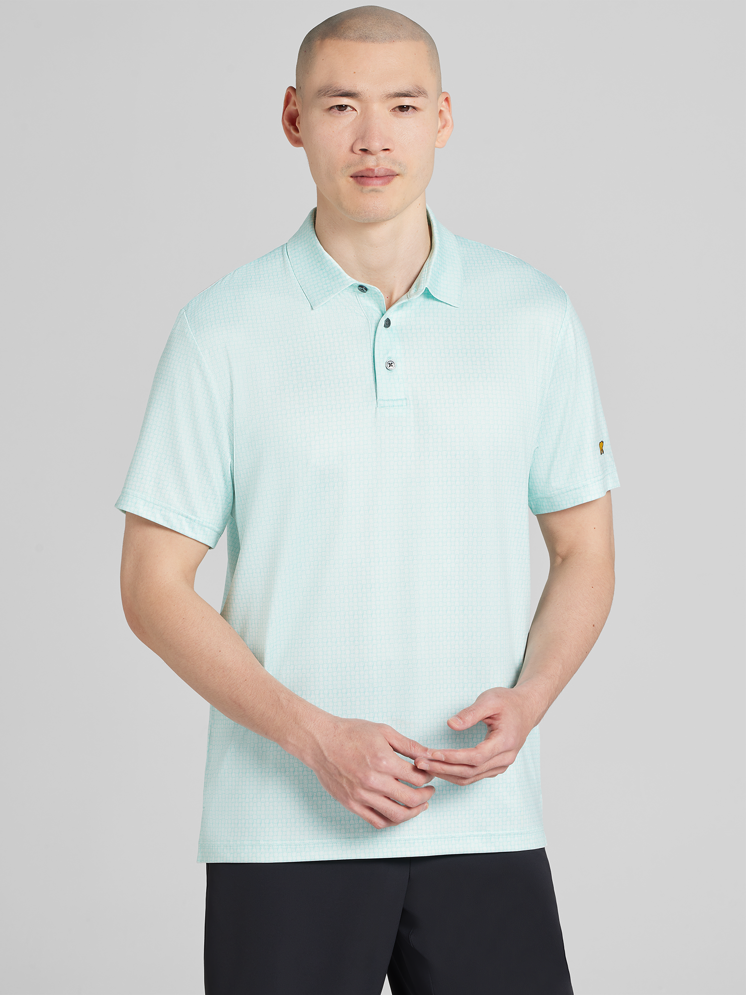 Regular Fit Geometric Golf Polo