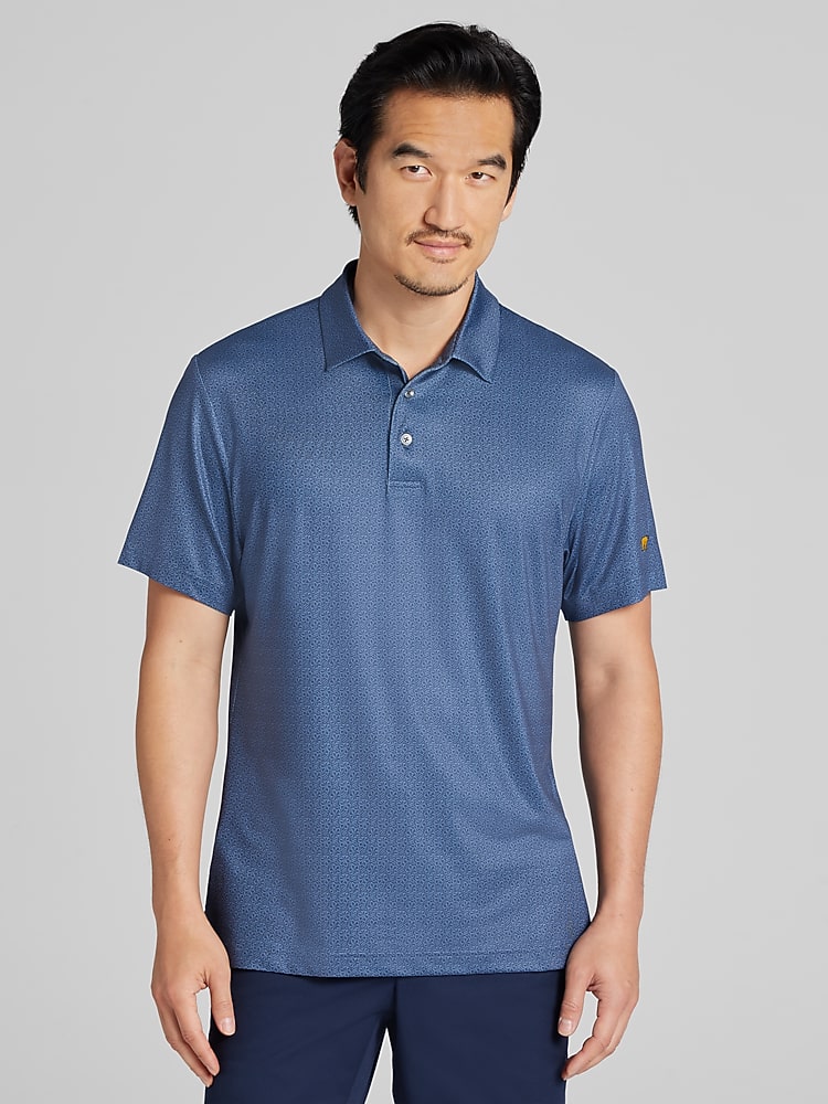 トップス tdk_void polo Jack Nicklaus Regular Fit Ditsy Floral Polo, Taupe - Brown | Golf