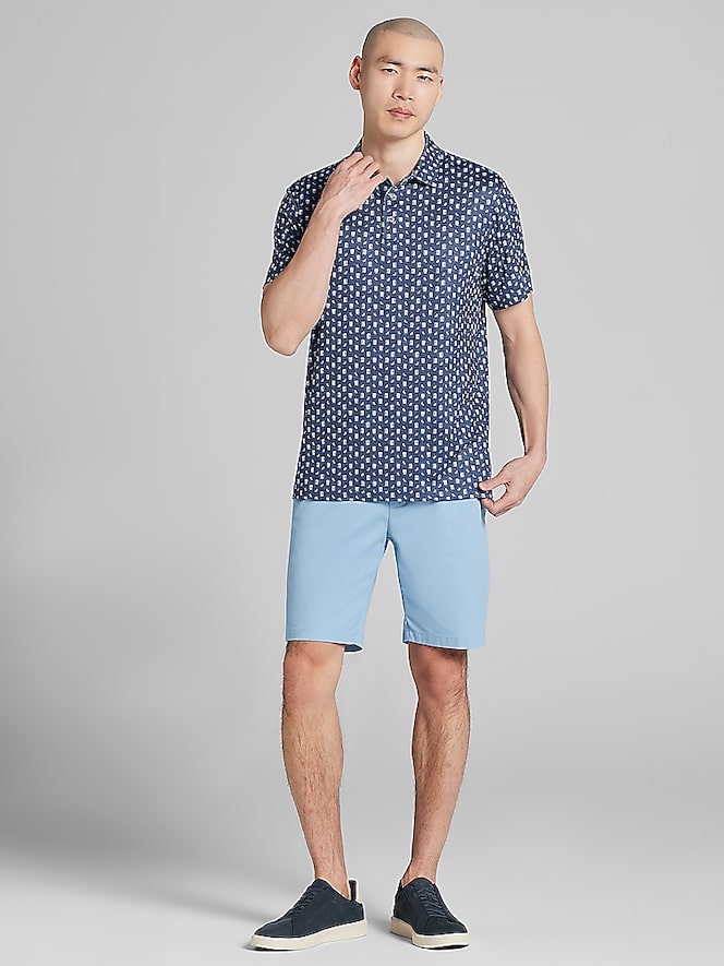Jack Nicklaus Regular Fit Mini Drinks Short Sleeve Golf Polo