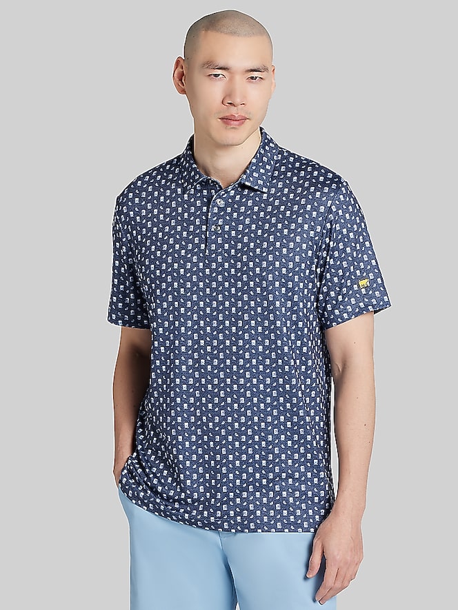 Jack Nicklaus Regular Fit Mini Drinks Short Sleeve Golf Polo