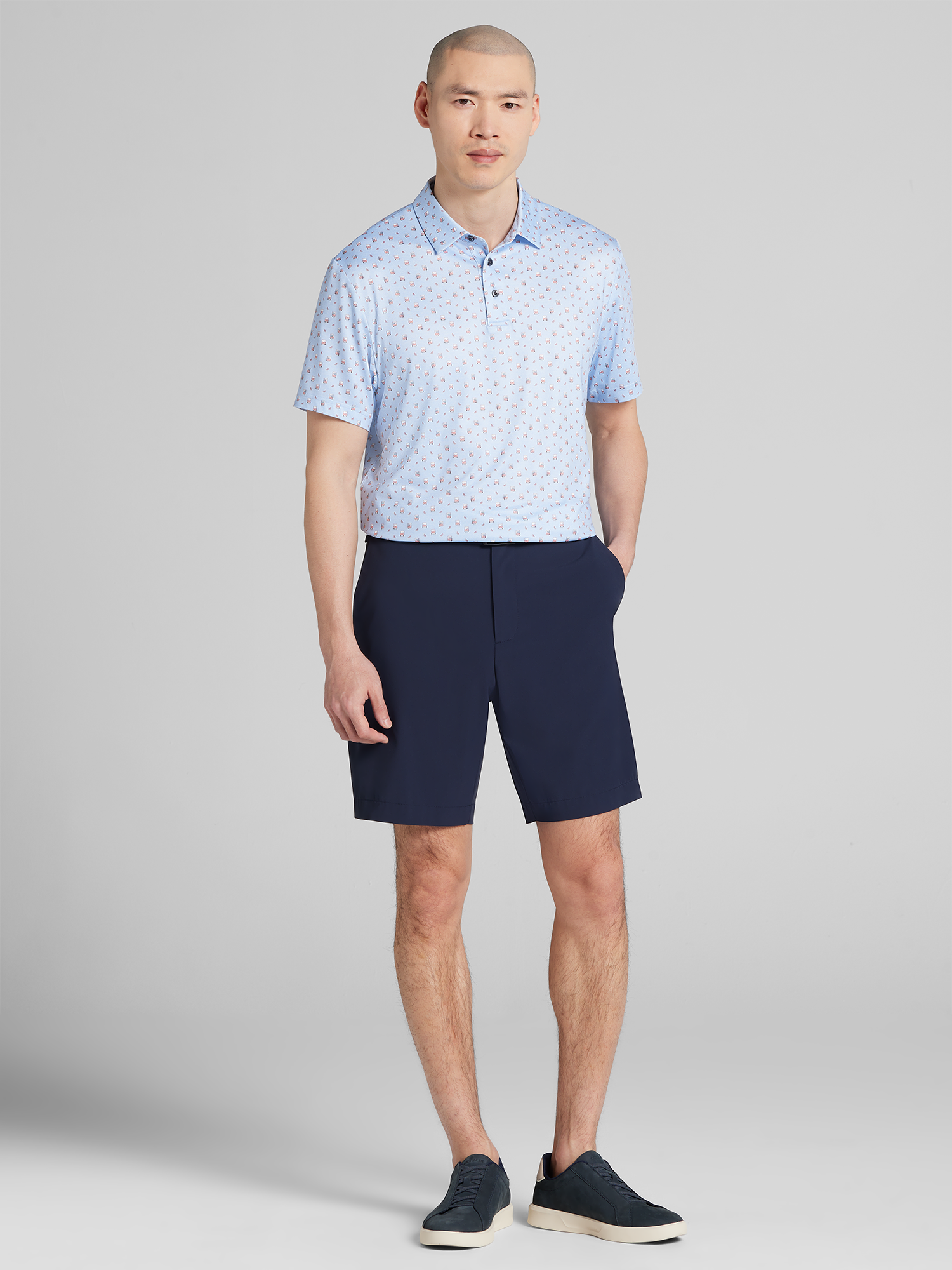 Regular Fit Mini Drinks Short Sleeve Golf Polo
