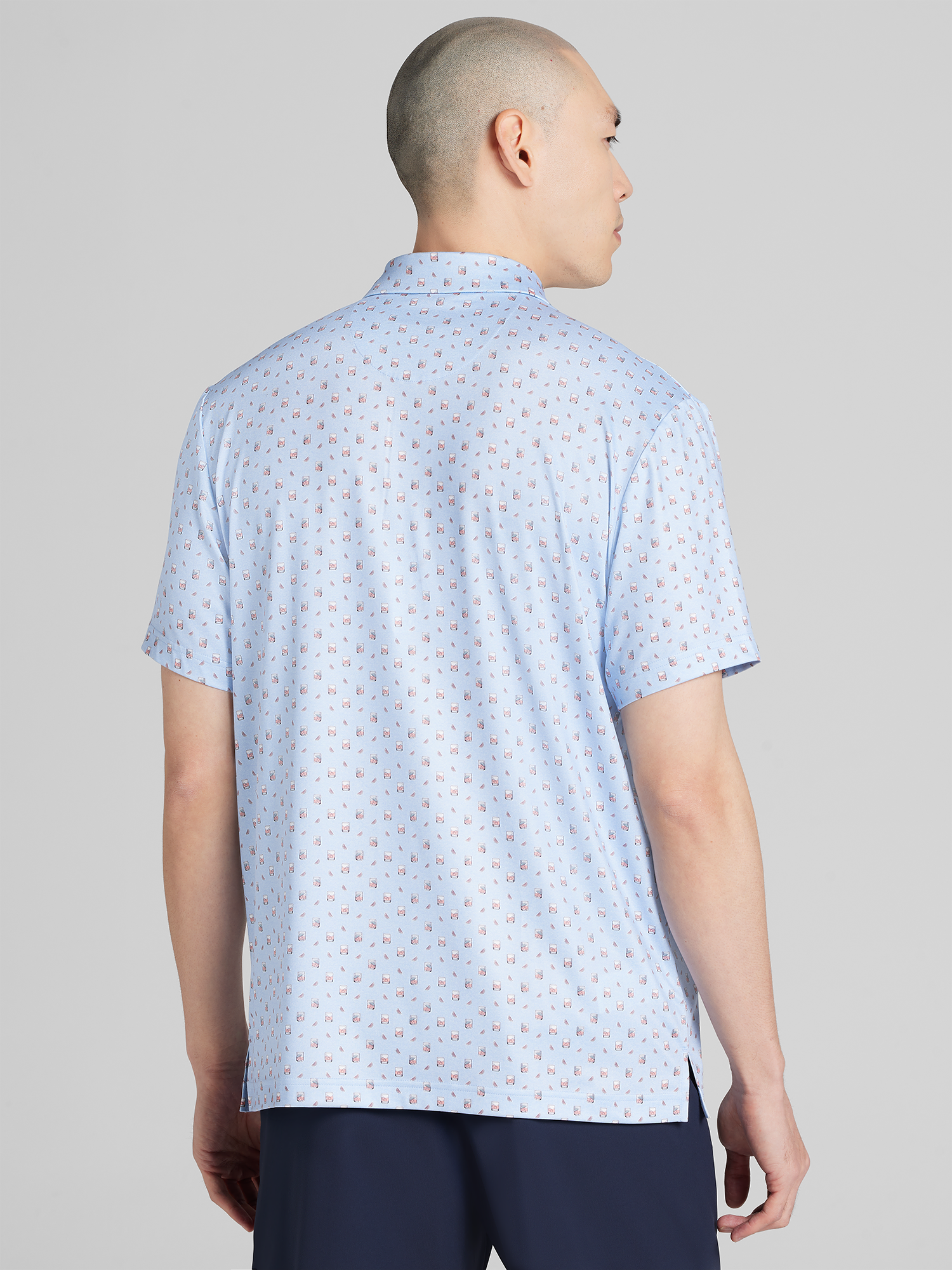 Regular Fit Mini Drinks Short Sleeve Golf Polo