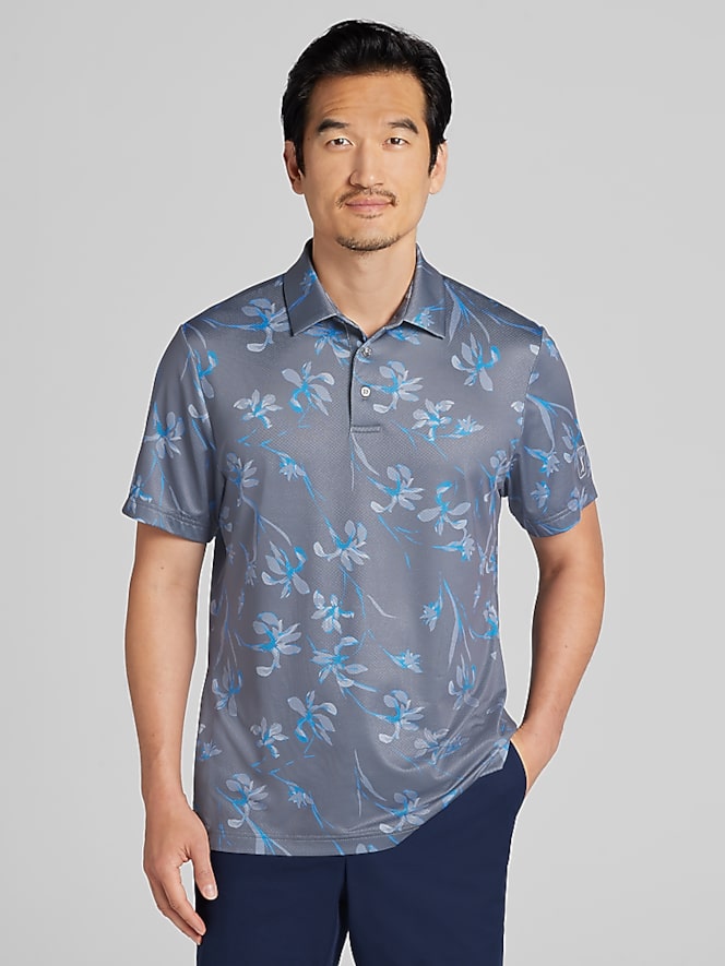 PGA TOUR Regular Fit Floral Golf Polo
