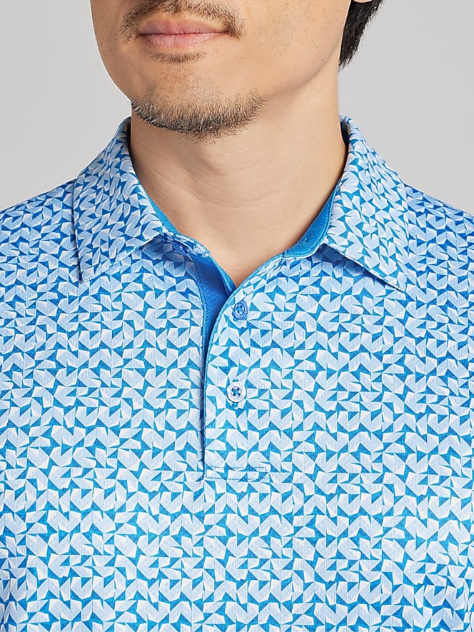 PGA TOUR Regular Fit Abstract Geo Printed Polo