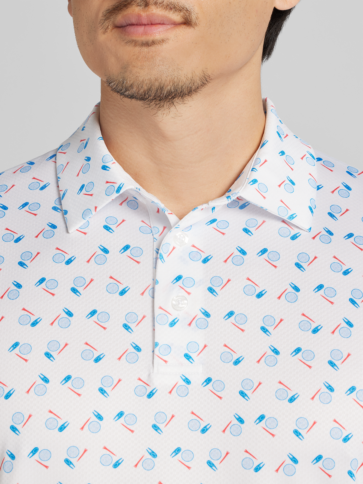 Regular Fit Novelty Print Golf Polo