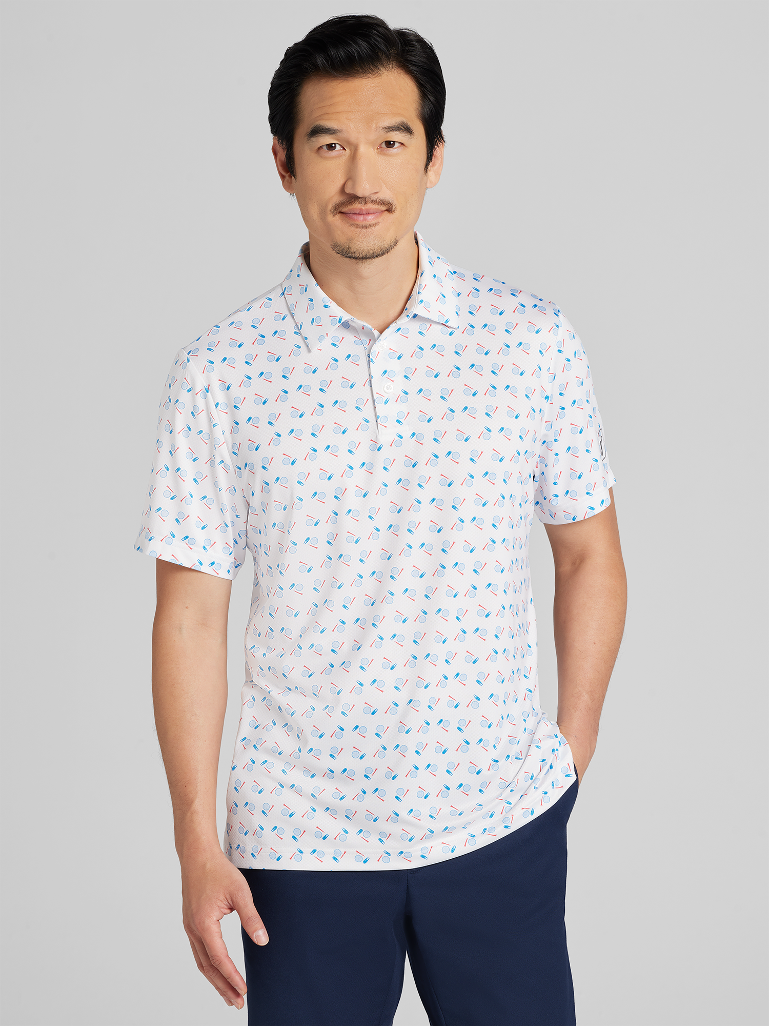 Regular Fit Novelty Print Golf Polo