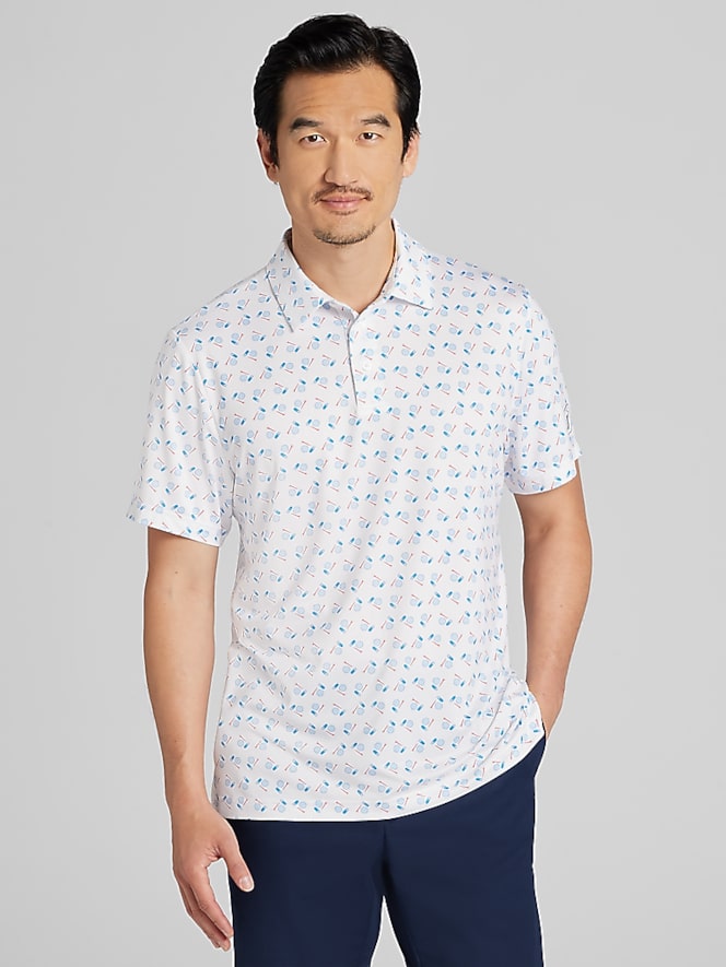 PGA TOUR Regular Fit Novelty Print Golf Polo