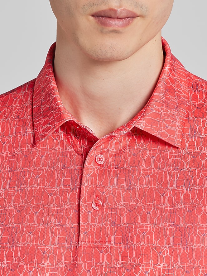 PGA TOUR Regular Fit Cocktail Short Sleeve Golf Polo