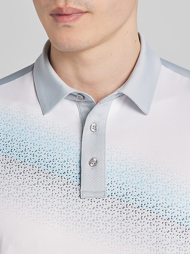 PGA TOUR Regular Fit Asymmetric Colorblock Short Sleeve Golf Polo