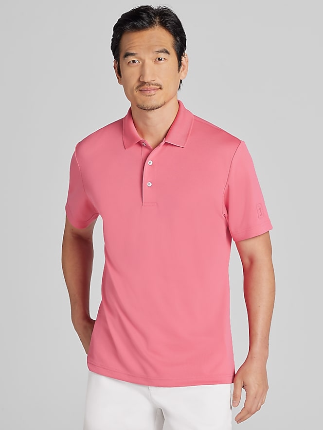 PGA TOUR Regular Fit Airflux Solid Mesh Polo