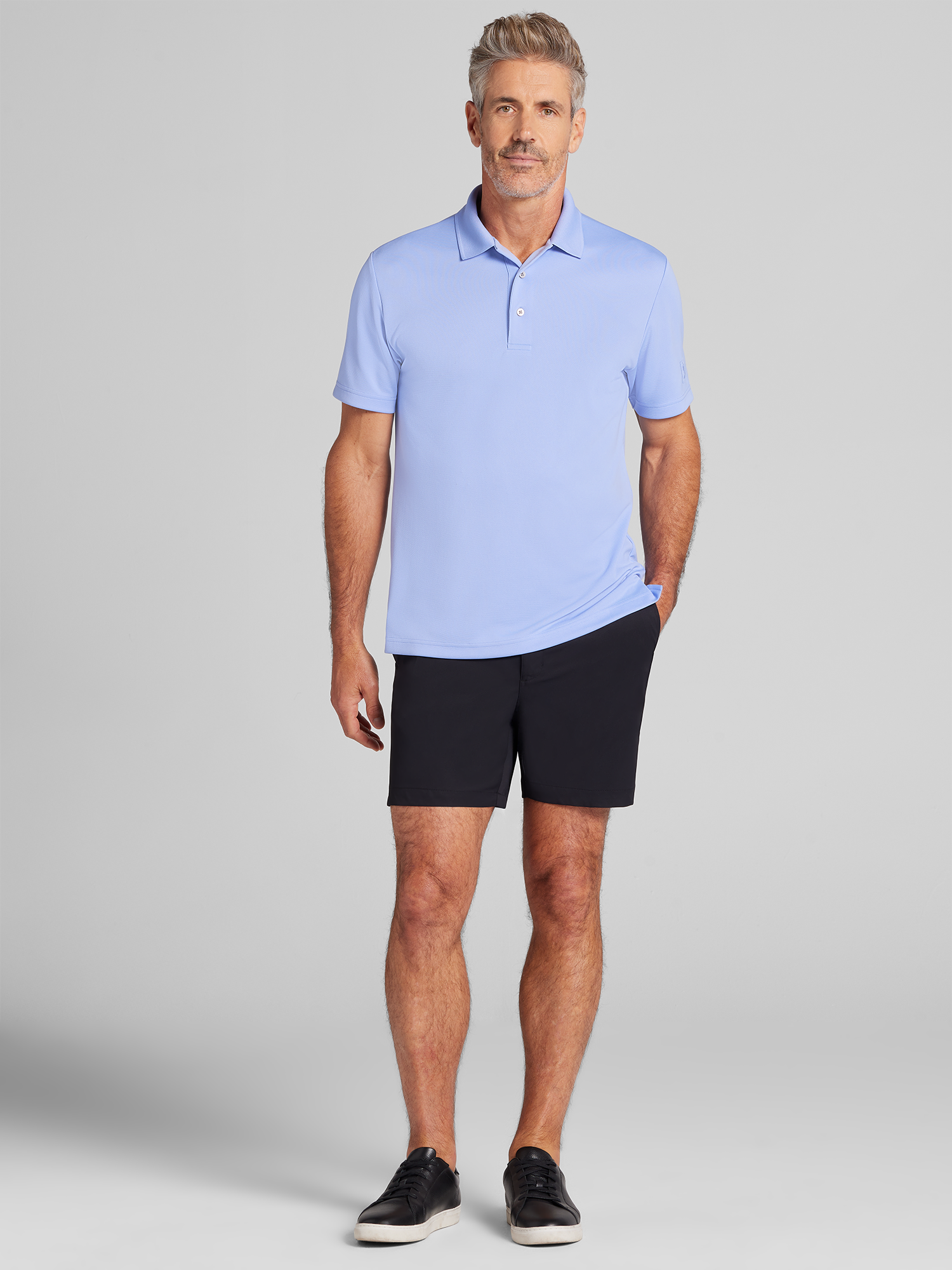 Regular Fit Airflux Solid Mesh Polo