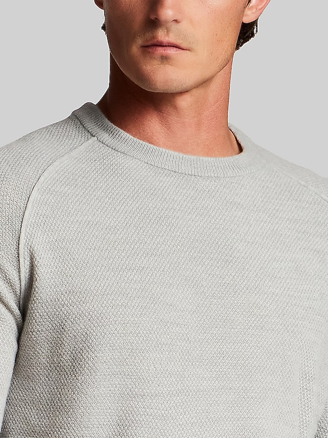 Weatherproof Vintage Soft Touch Textured Raglan Crew Neck Pullover