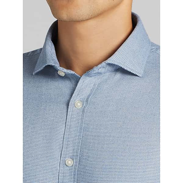 Joseph Abboud Men's Modern Fit Flannel Button Up Shirt Blue