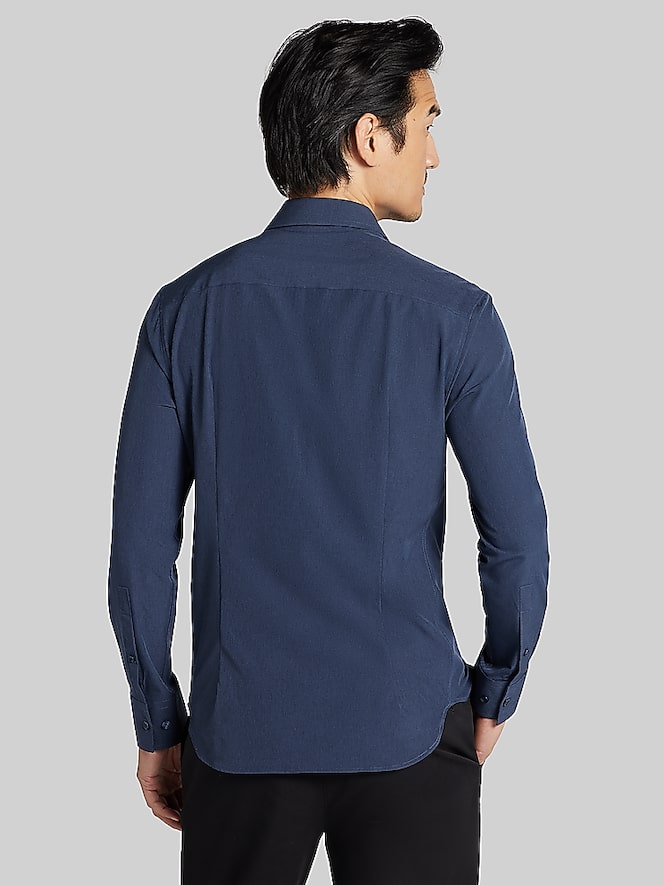 Awearness Kenneth Cole Modern Fit 4-Way Stretch Long Sleeve Button-Up Shirt