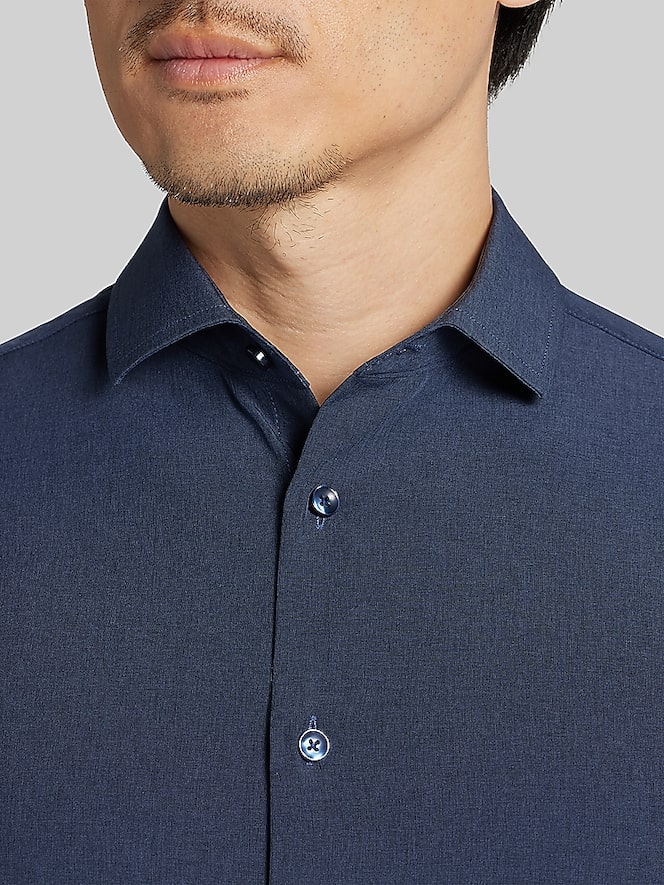 Awearness Kenneth Cole Modern Fit 4-Way Stretch Long Sleeve Button-Up Shirt