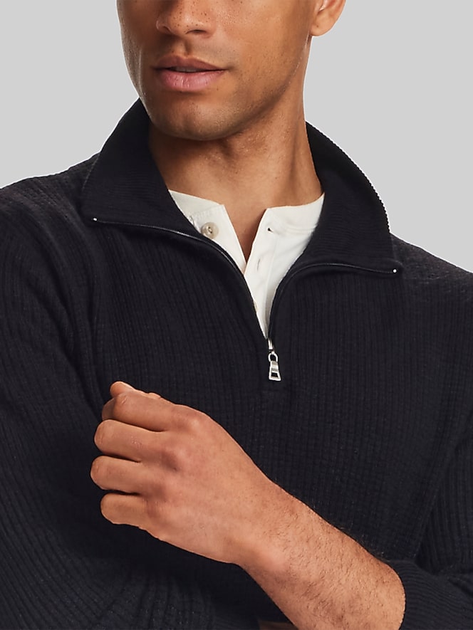 Weatherproof Vintage Soft Touch Allover Texture Quarter-Zip Pullover
