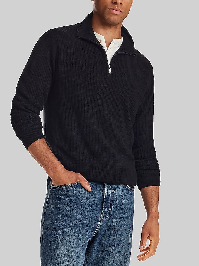Weatherproof Vintage Soft Touch Allover Texture Quarter-Zip Pullover