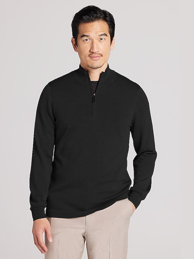 Awearness Kenneth Cole Merino Wool Blend Quarter-Zip Sweater